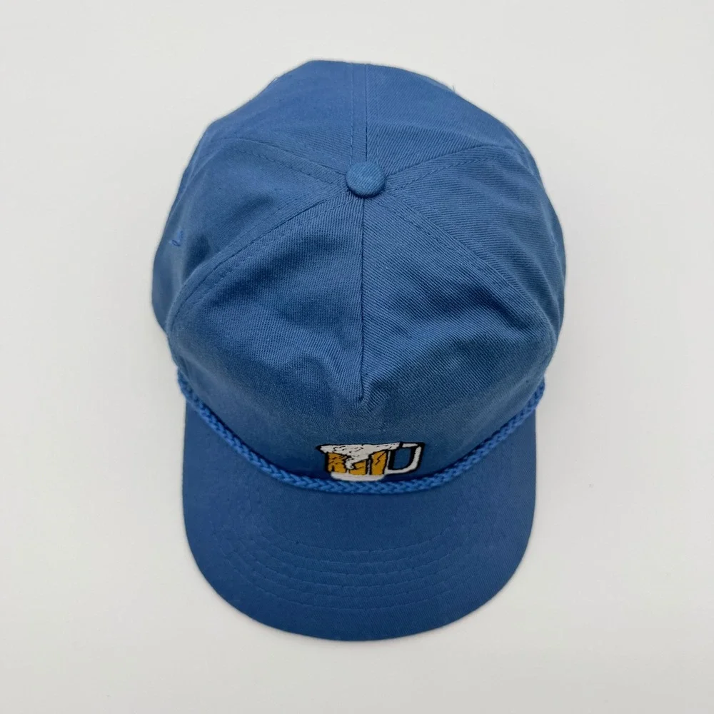 Beer Mug Rope Trucker Hat OS Blue Snapback Skater Streetwear Vintage Style